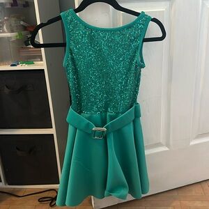 Teal dance dress